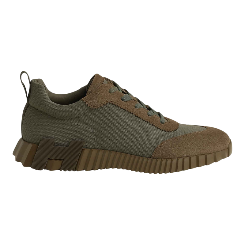 Hermès Bouncing Sneaker in Cotton Canvas and Suede