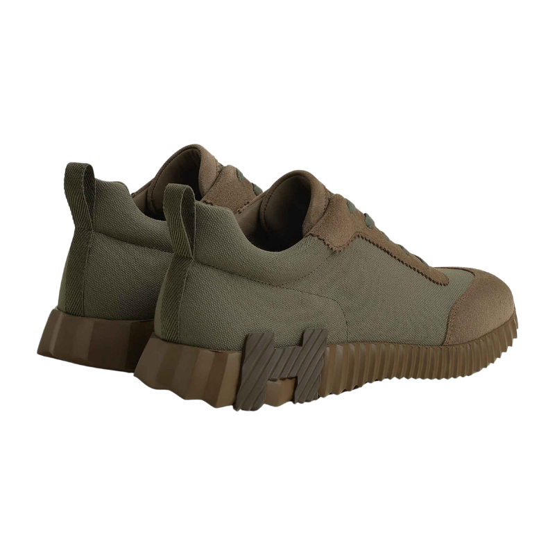 Hermès Bouncing Sneaker in Cotton Canvas and Suede