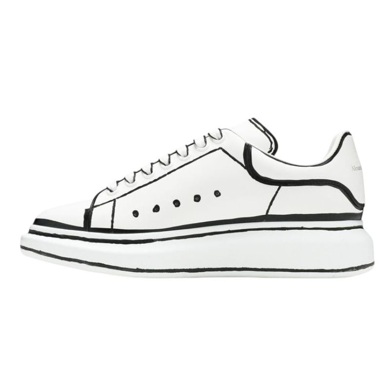 Alexander Mcqueen Oversized – White Black Outline