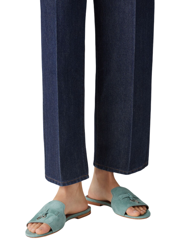 Loro   piana   Summer   Charms   Suede   Goatskin   Sap   Green