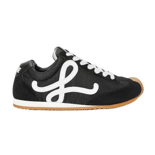 Loewe   Ballet   Runner   2.0   in   nylon   and   calfskin   Black   \   White