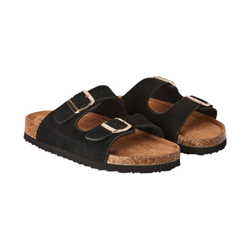 Birkenstock Arizona Suede Leather Black Narrow Fit