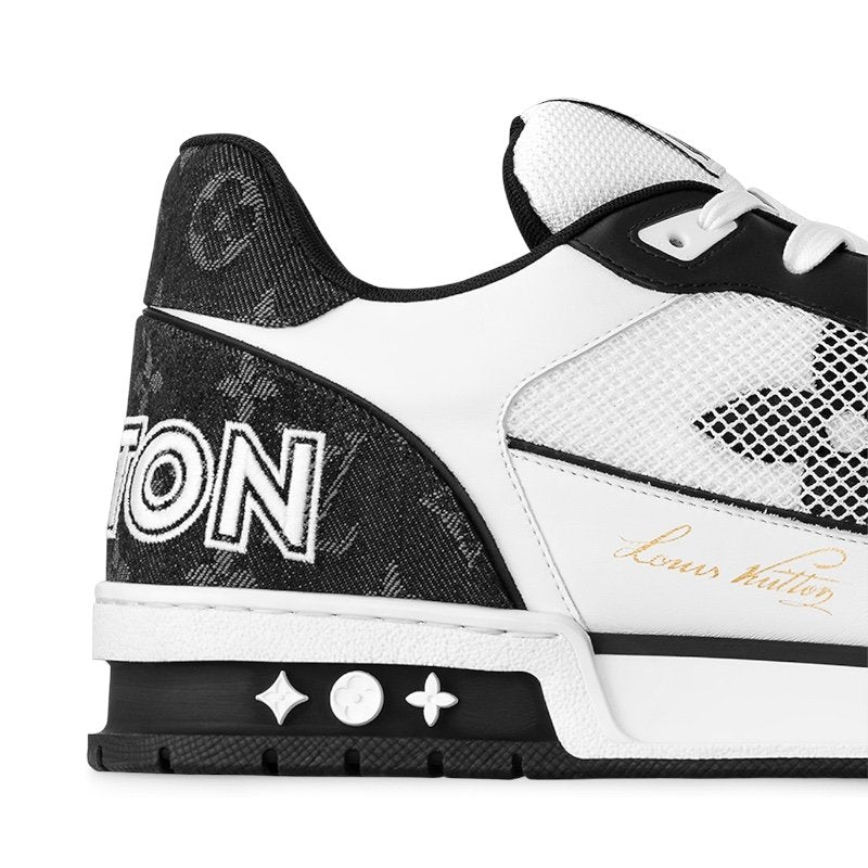 Louis Vuitton LV Trainer – Velcro Strap Monogram Denim Black White