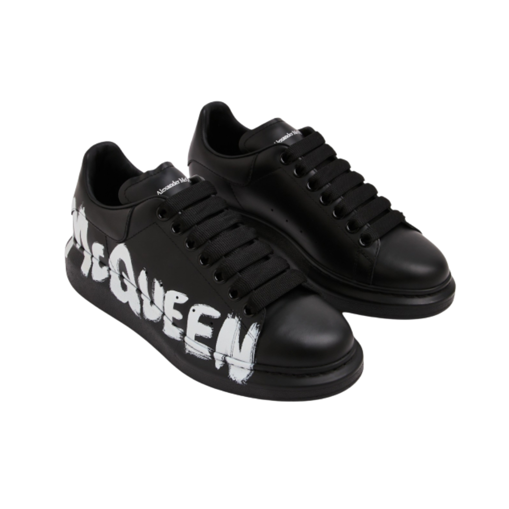 Aexander Mcqueen Oversized Graffiti – Black White