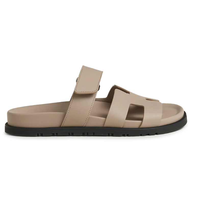 Hermes Chypre Sandal – Beige Mastic Calfskin Leather (Copy)