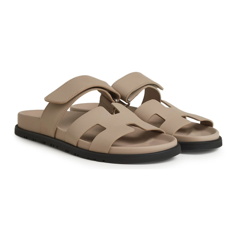 Hermes Chypre Sandal – Beige Mastic Calfskin Leather (Copy)