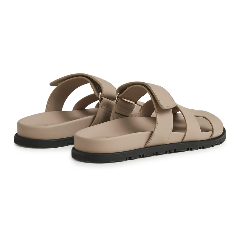Hermes Chypre Sandal – Beige Mastic Calfskin Leather (Copy)