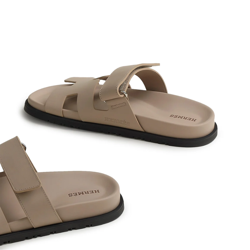 Hermes Chypre Sandal – Beige Mastic Calfskin Leather (Copy)