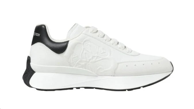 Alexander Mcqueen Oversized Graffiti Sprint Runner – White Black