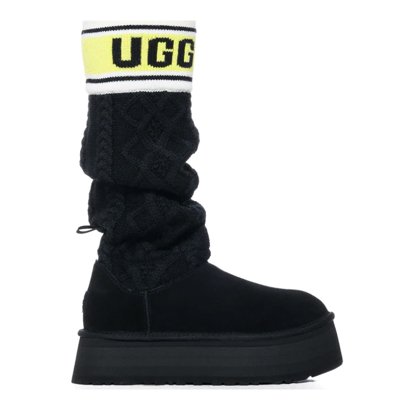 UGG Classic Sweater Letter Boot 'Black'