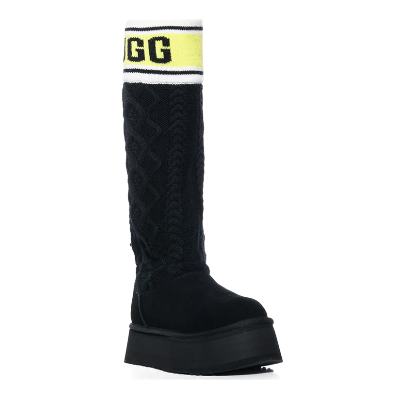 UGG Classic Sweater Letter Boot 'Black'